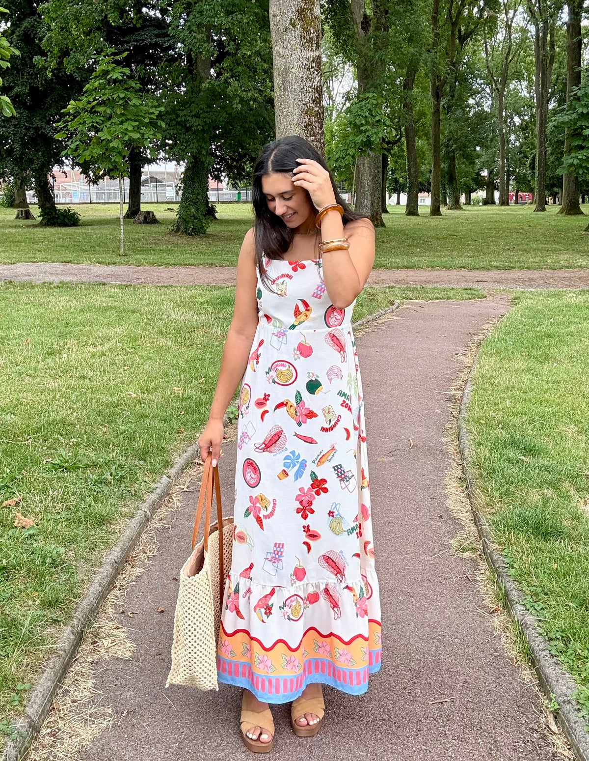 Robe longue motifs - Emile