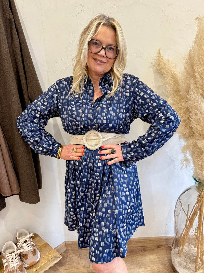 Robe motifs bleu - Ida