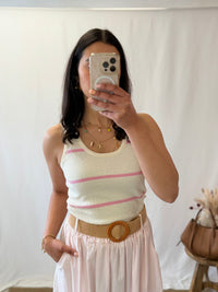Top rayure rose - Alex