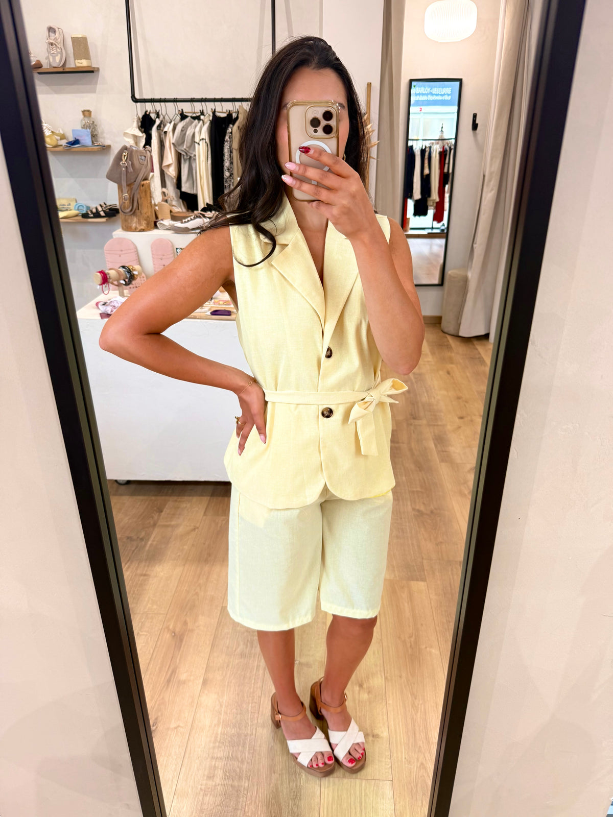 Ensemble Blazer Short Jaune - Margot