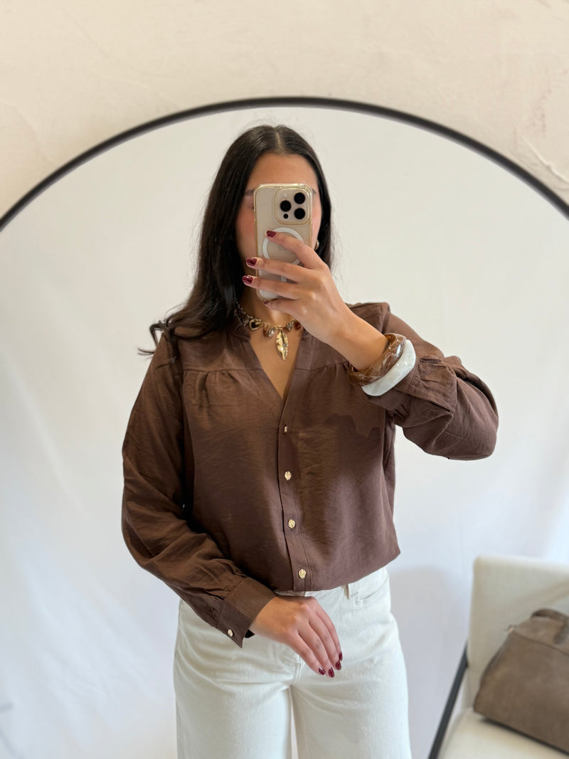 Blouse café - Romane