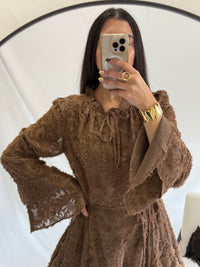 Robe plumetis choco - Camilia