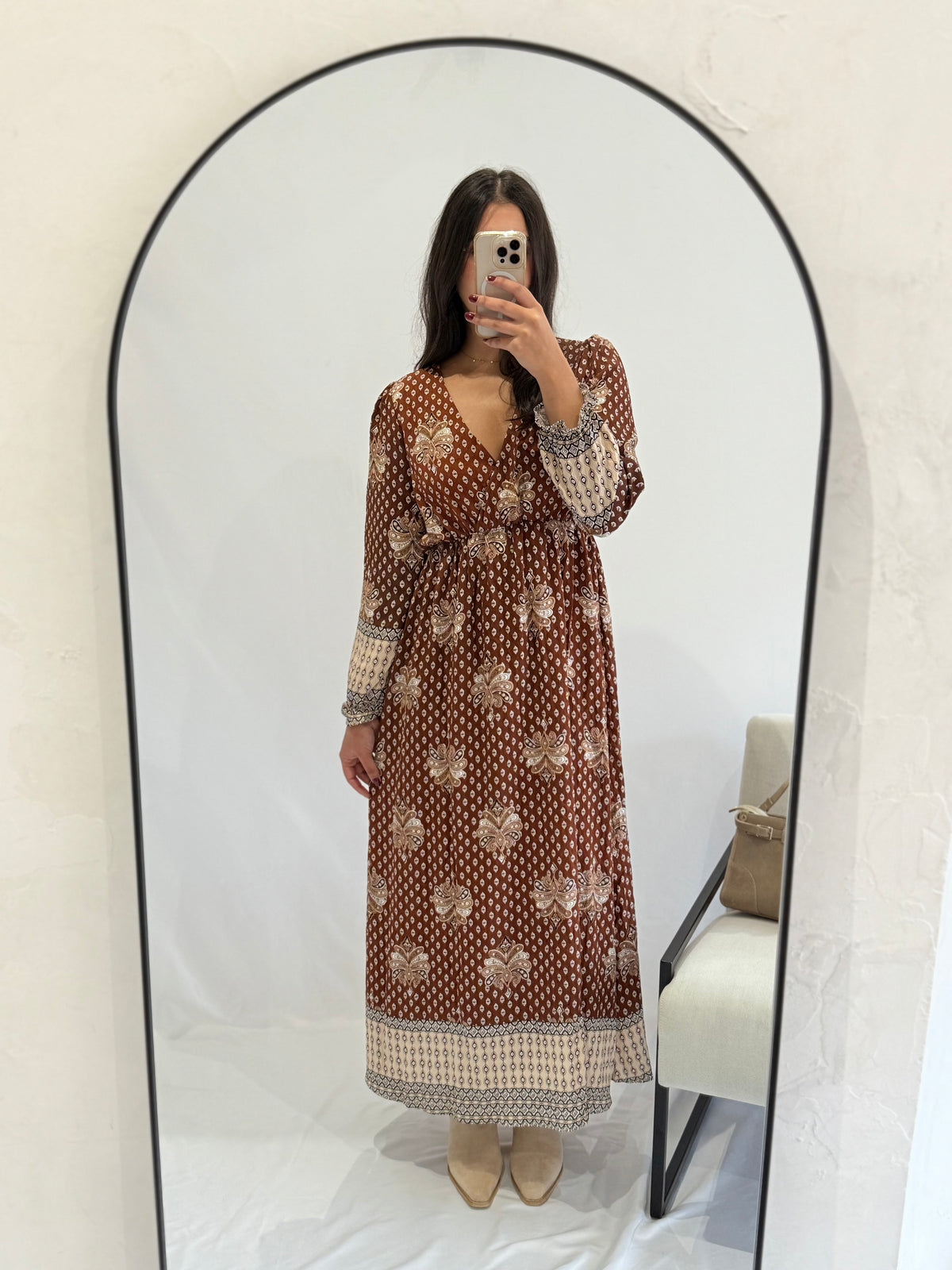 Robe longue café - Léa