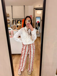 Blouse broderie beige - Alma
