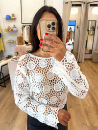 Haut crochet blanc-Romy