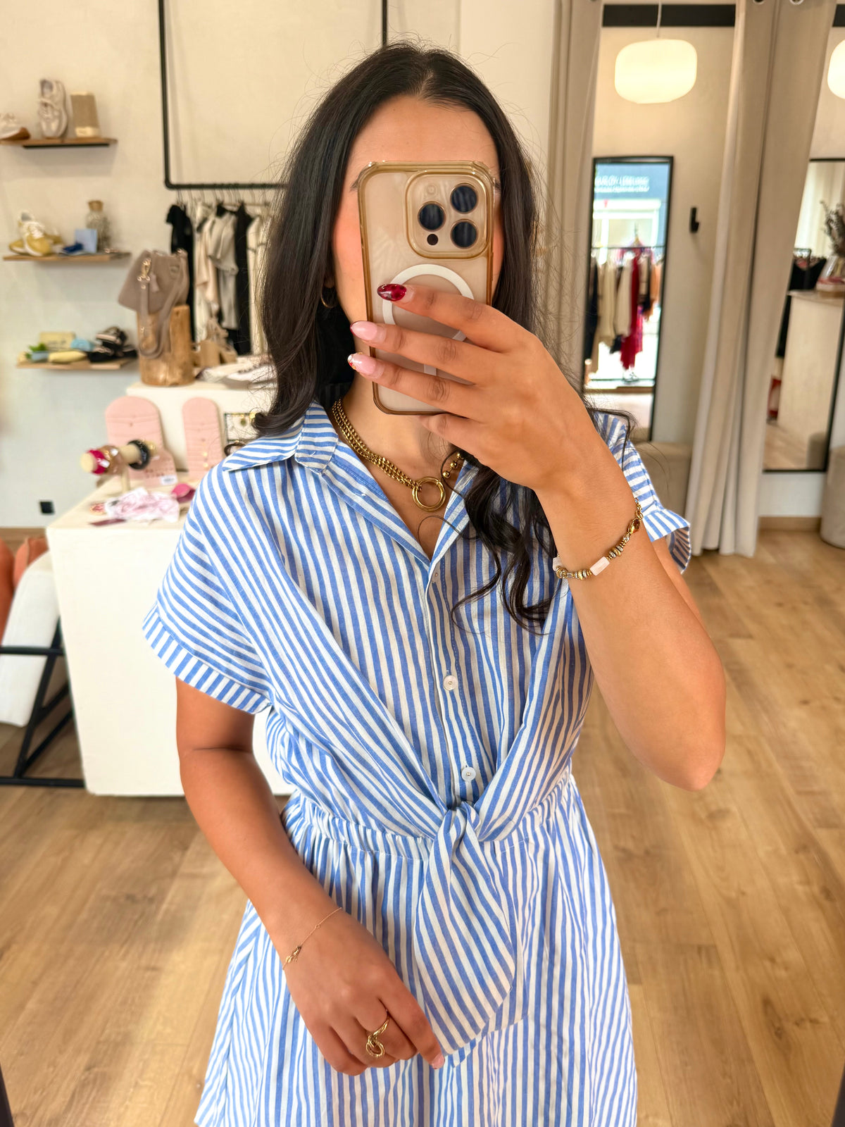 Robe Rayure Bleu - Alice