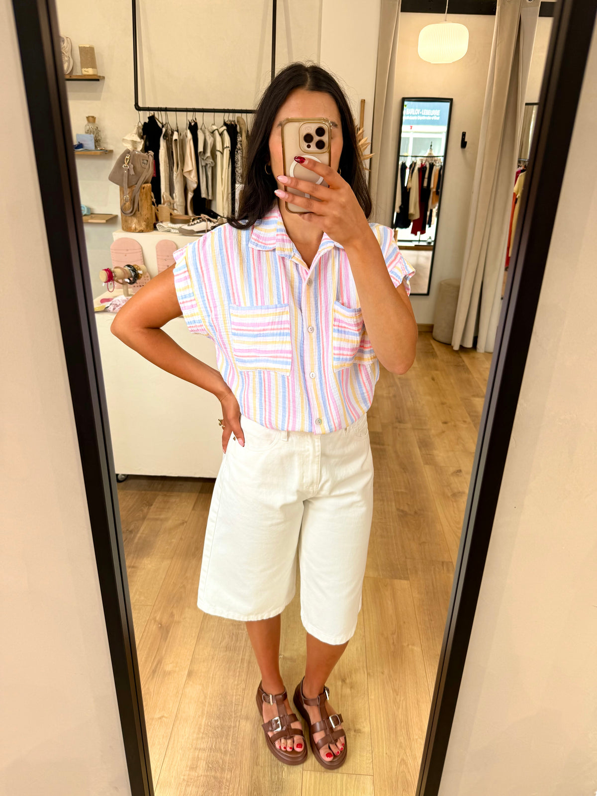 Blouse gaze de bleu - Enzo