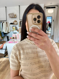 Haut crochet beige - Mya