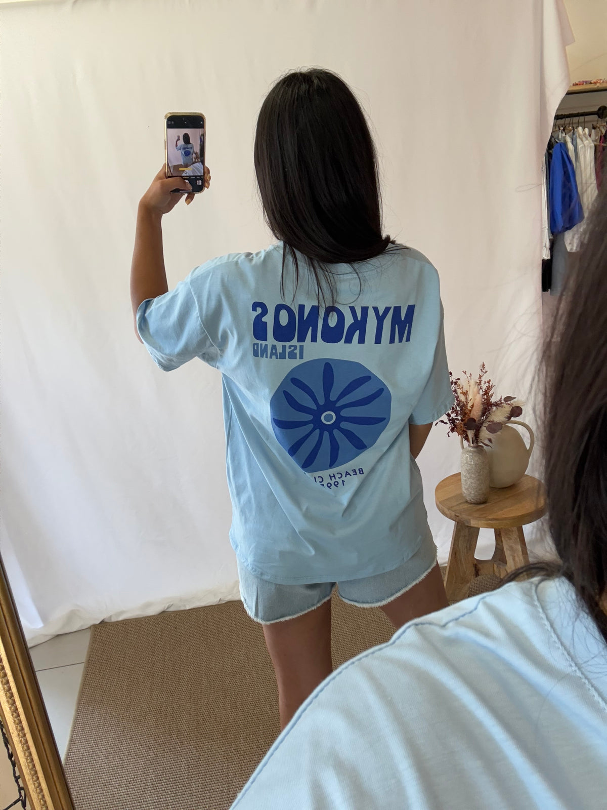 T shirt bleu mykonos - Rosy