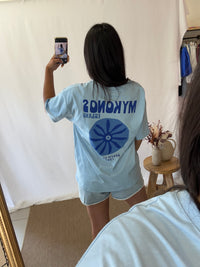 T shirt bleu mykonos - Rosy