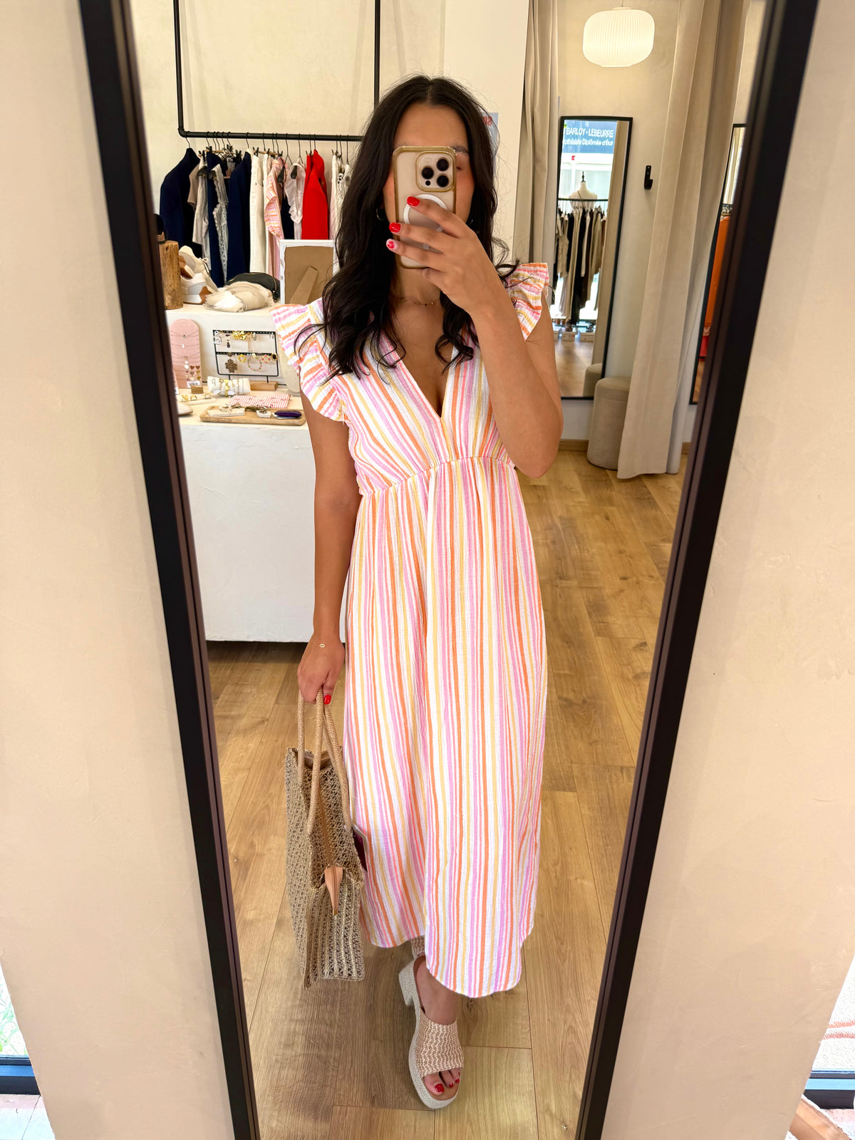 Robe orange jaune - Lola