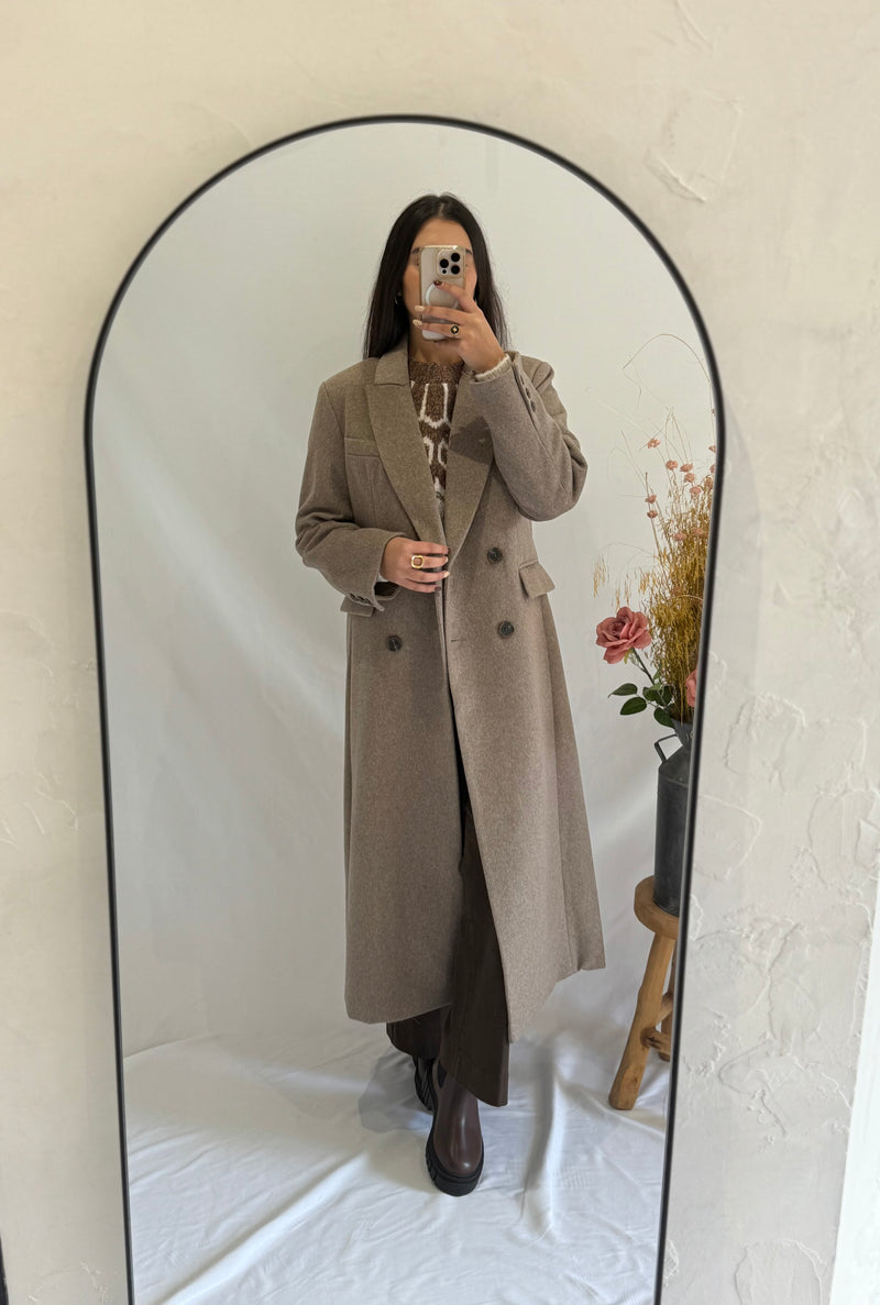 Manteau long taupe - Polio