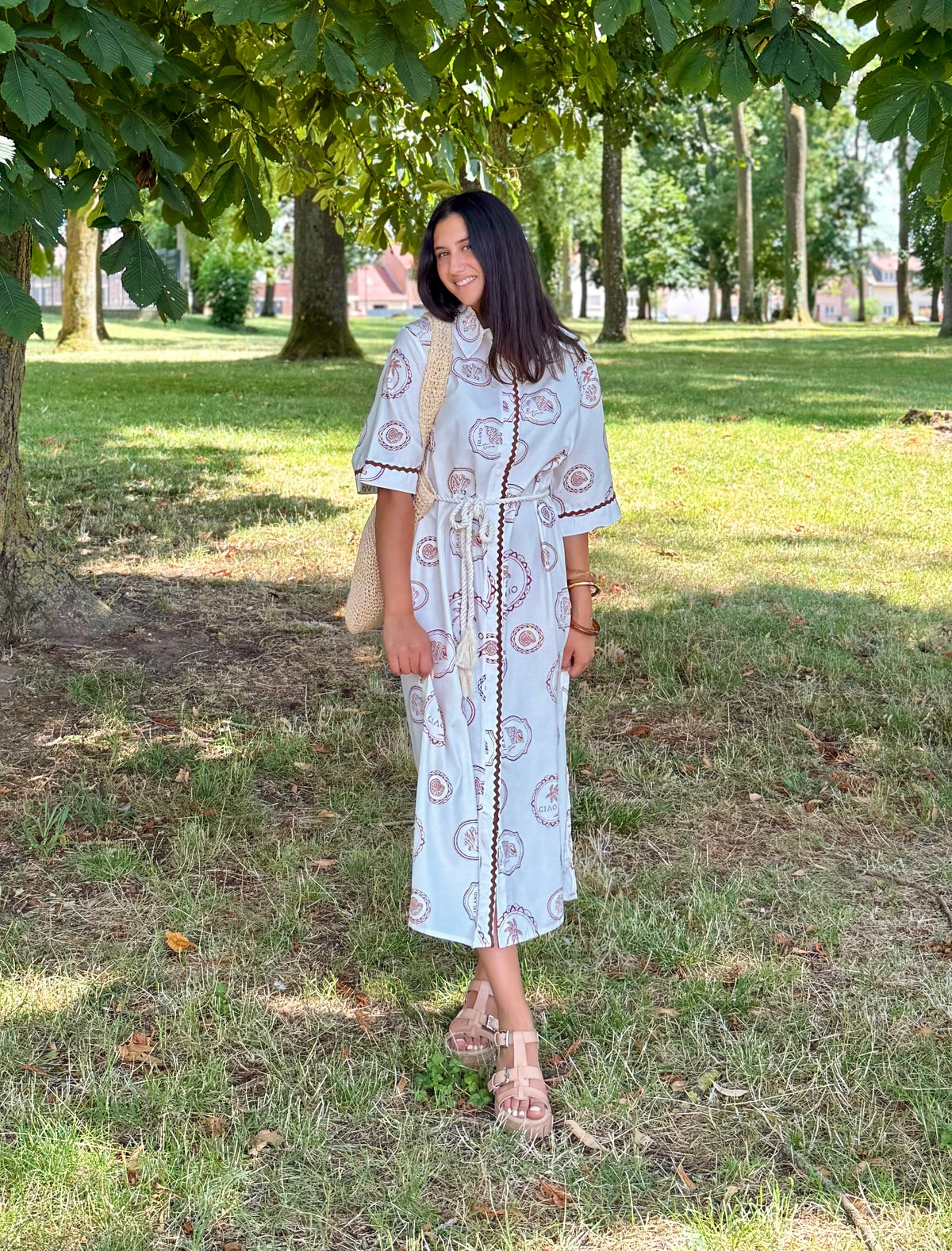 Robe longue motifs - amandine