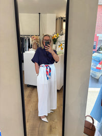 Pantalon fluide blanc  - Alix