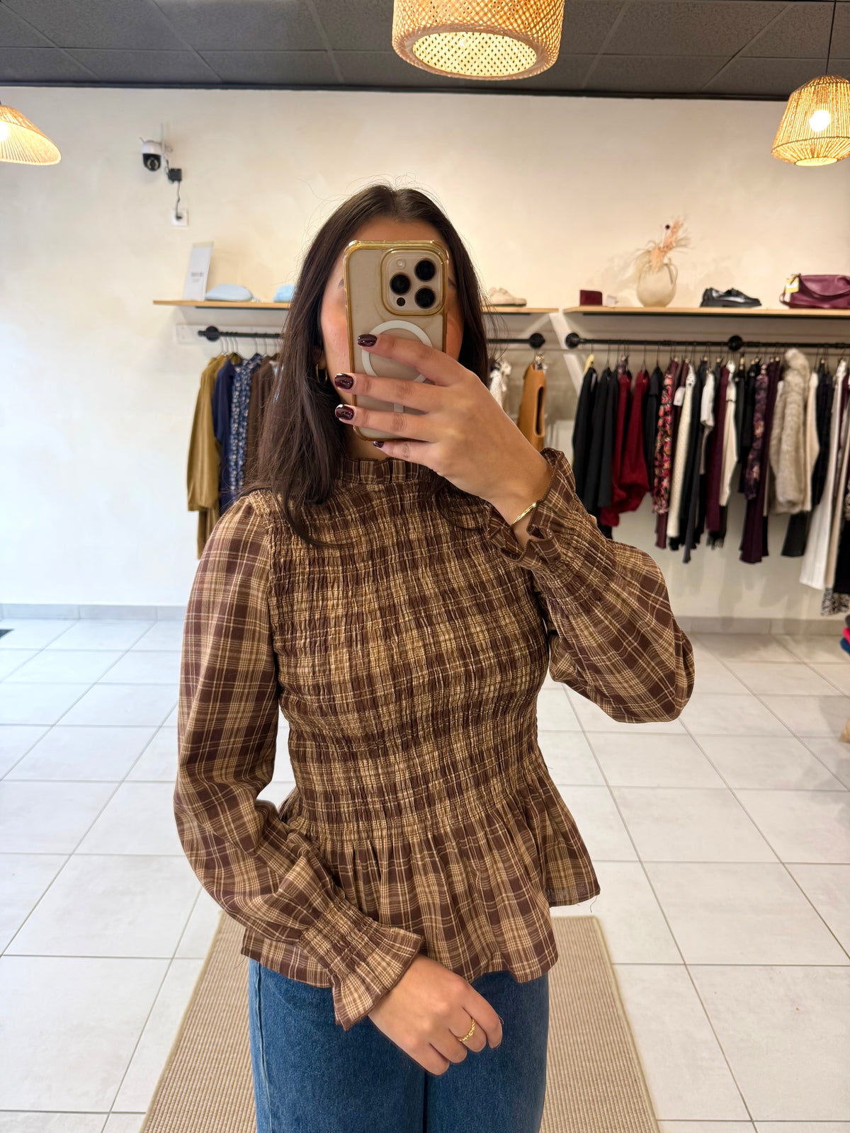 Blouse rayure marron - Camila