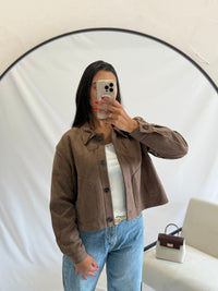 Veste courte suédine - Brown