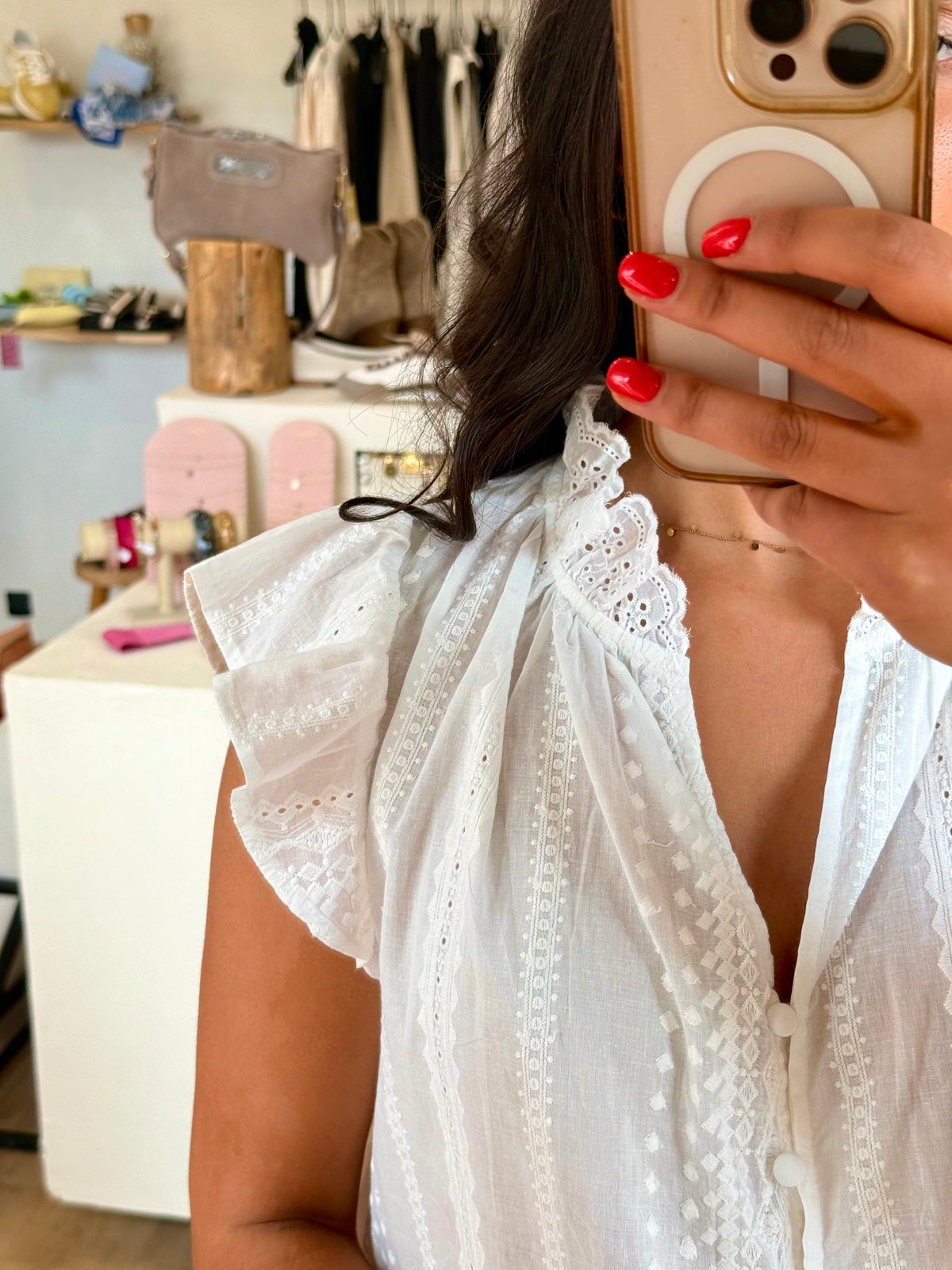 Haut broderie blanc - Eliot