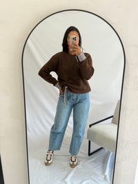 Pull vichy marron - Adam