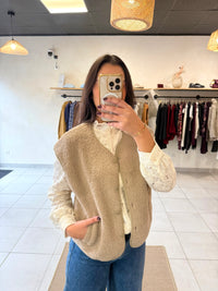Gilet sans manches taupe - Alice