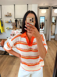Haut crochet orange - Jules