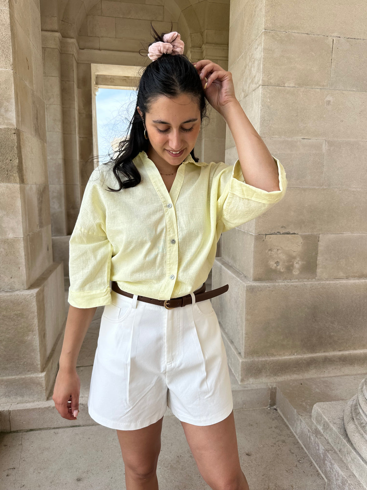 Chemise lin jaune - Tom