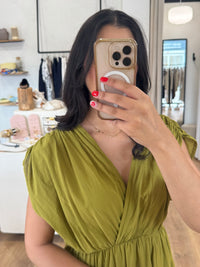 Robe longue olive - monia