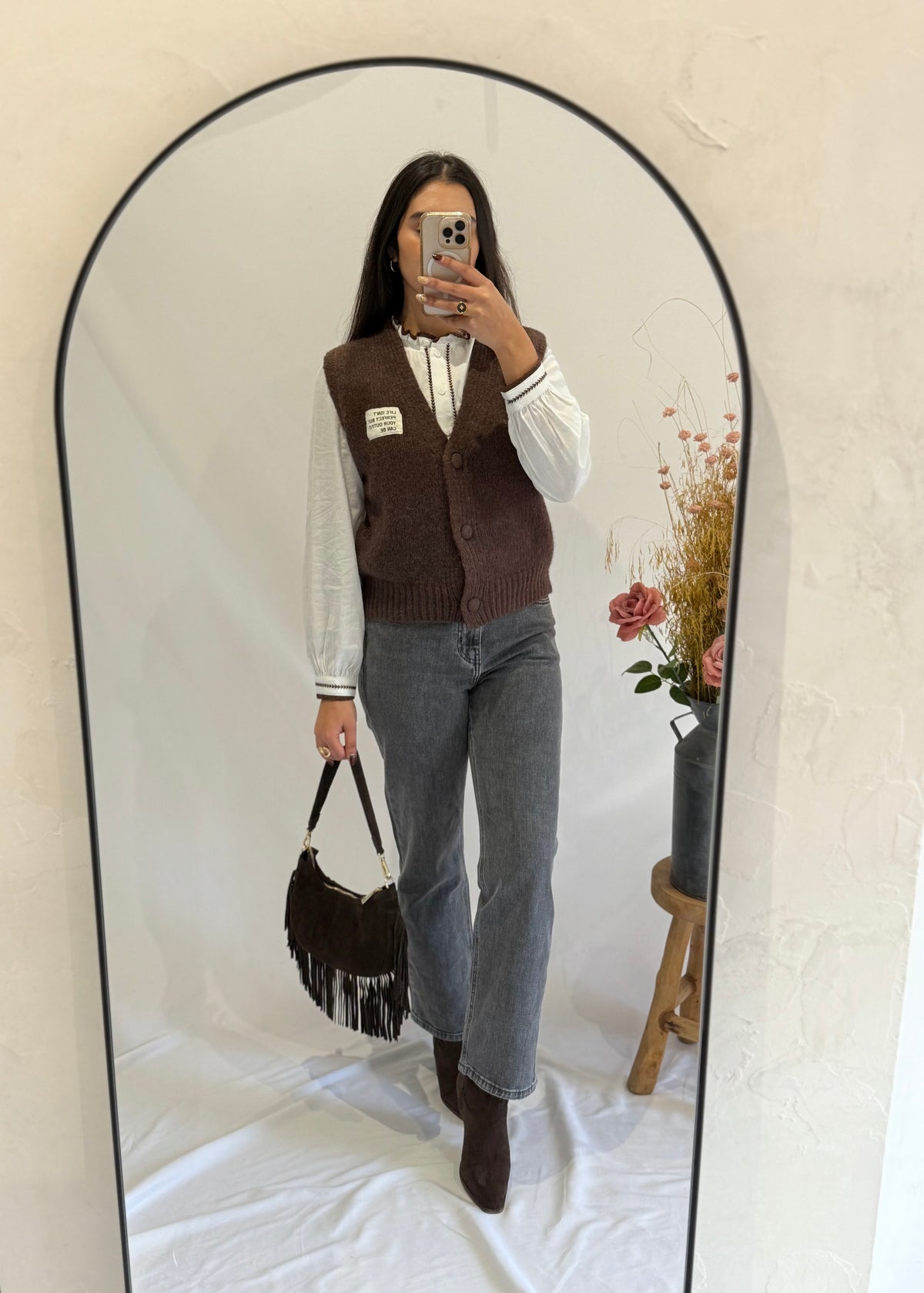 Gilet sans manches choco - Océane