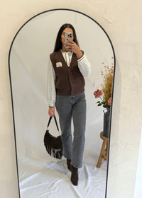 Gilet sans manches choco - Océane