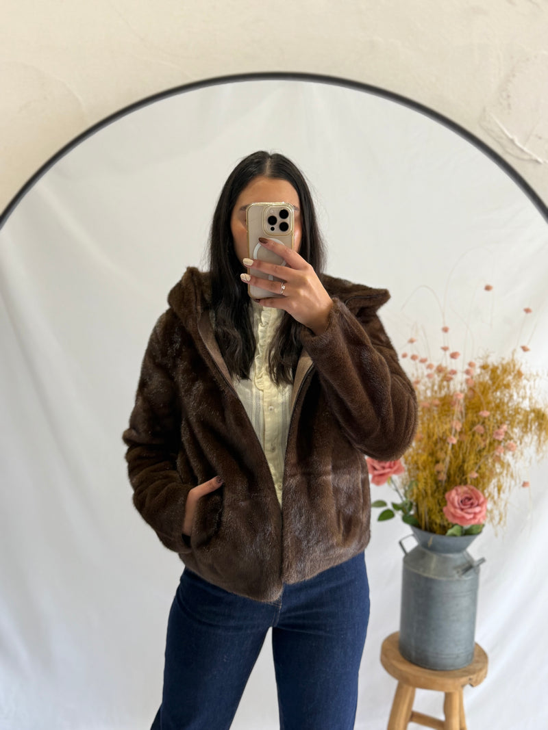 Manteau fourrure chocolat - Salsa