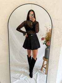 Haut dentelle - noir