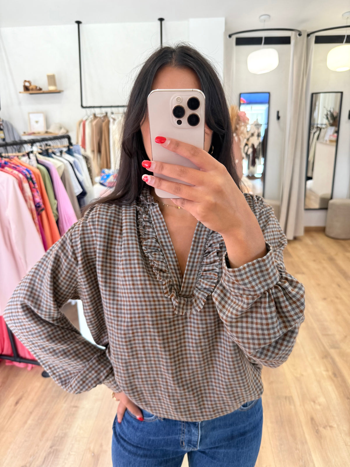 Blouse vichy choco - marie