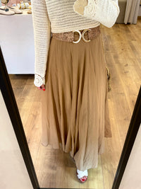 Jupe longue Camel - Astrid