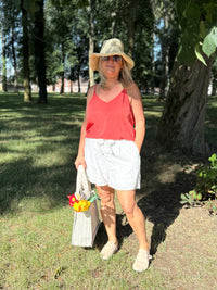 Top broderie corail - Coralie