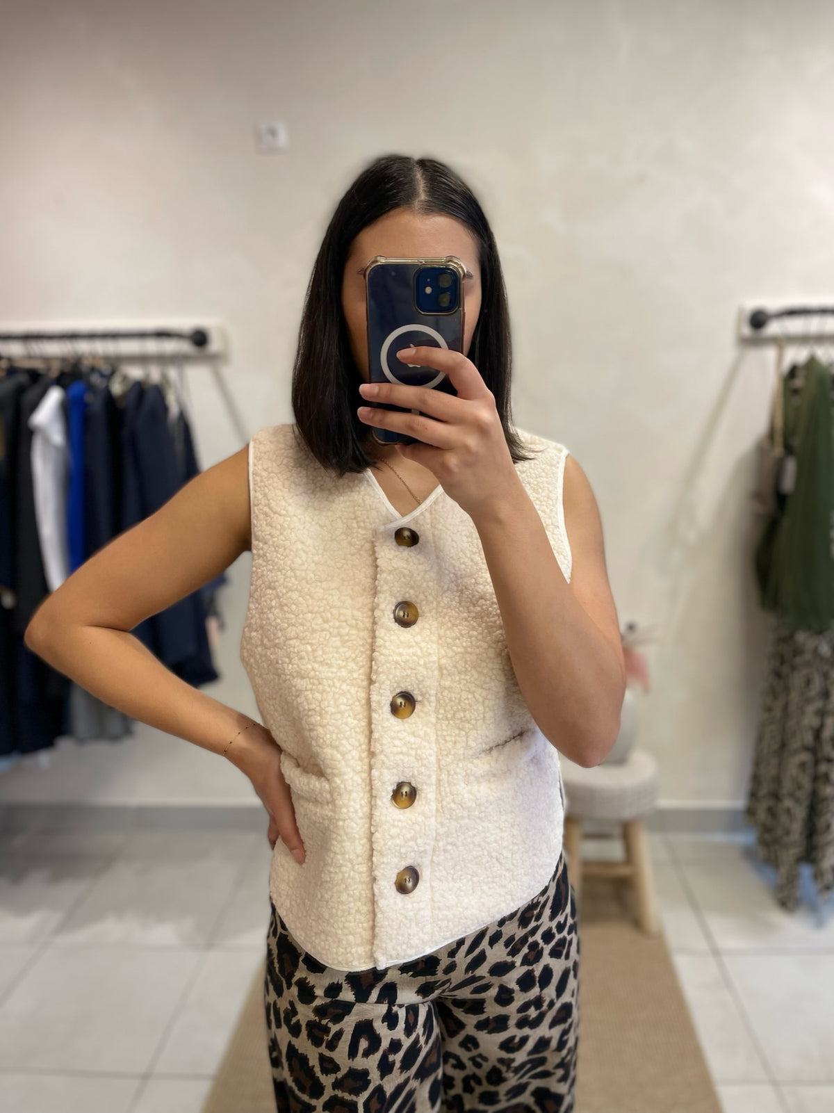 Gilet Moumoute Beige - AUREL