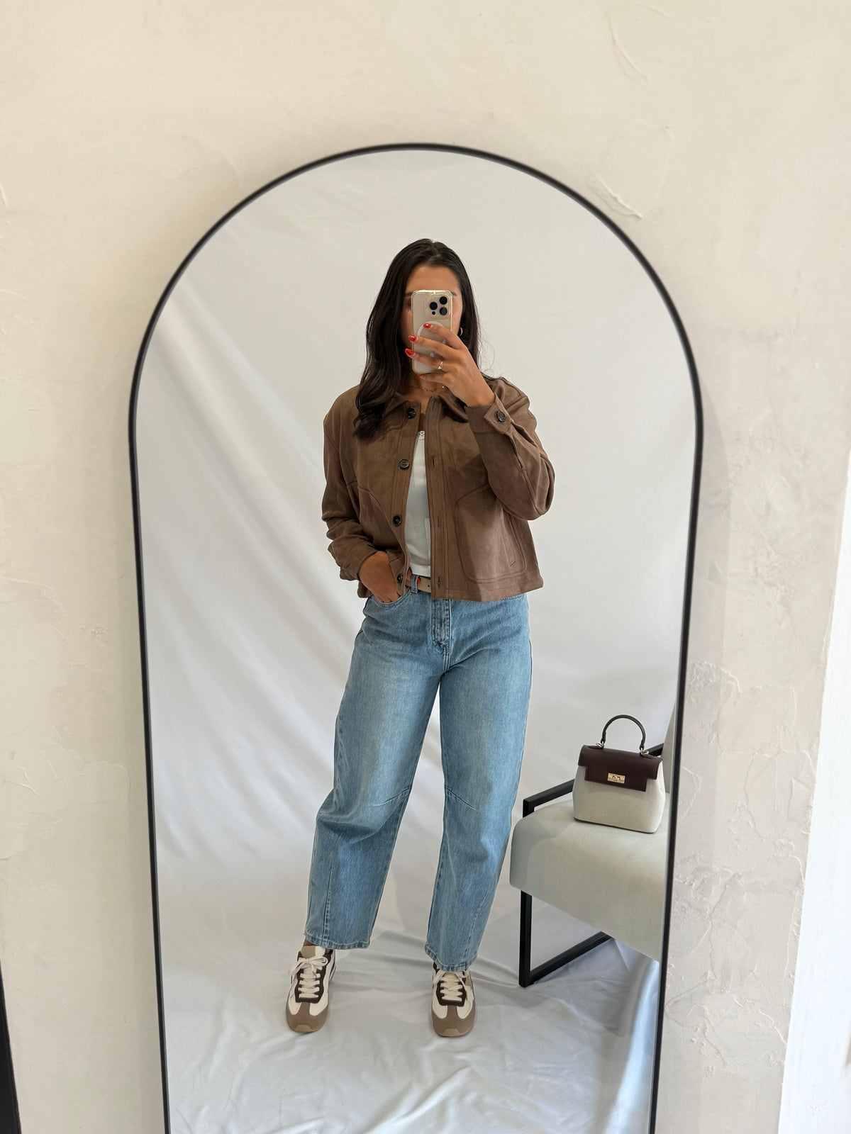 Veste courte suédine - Brown