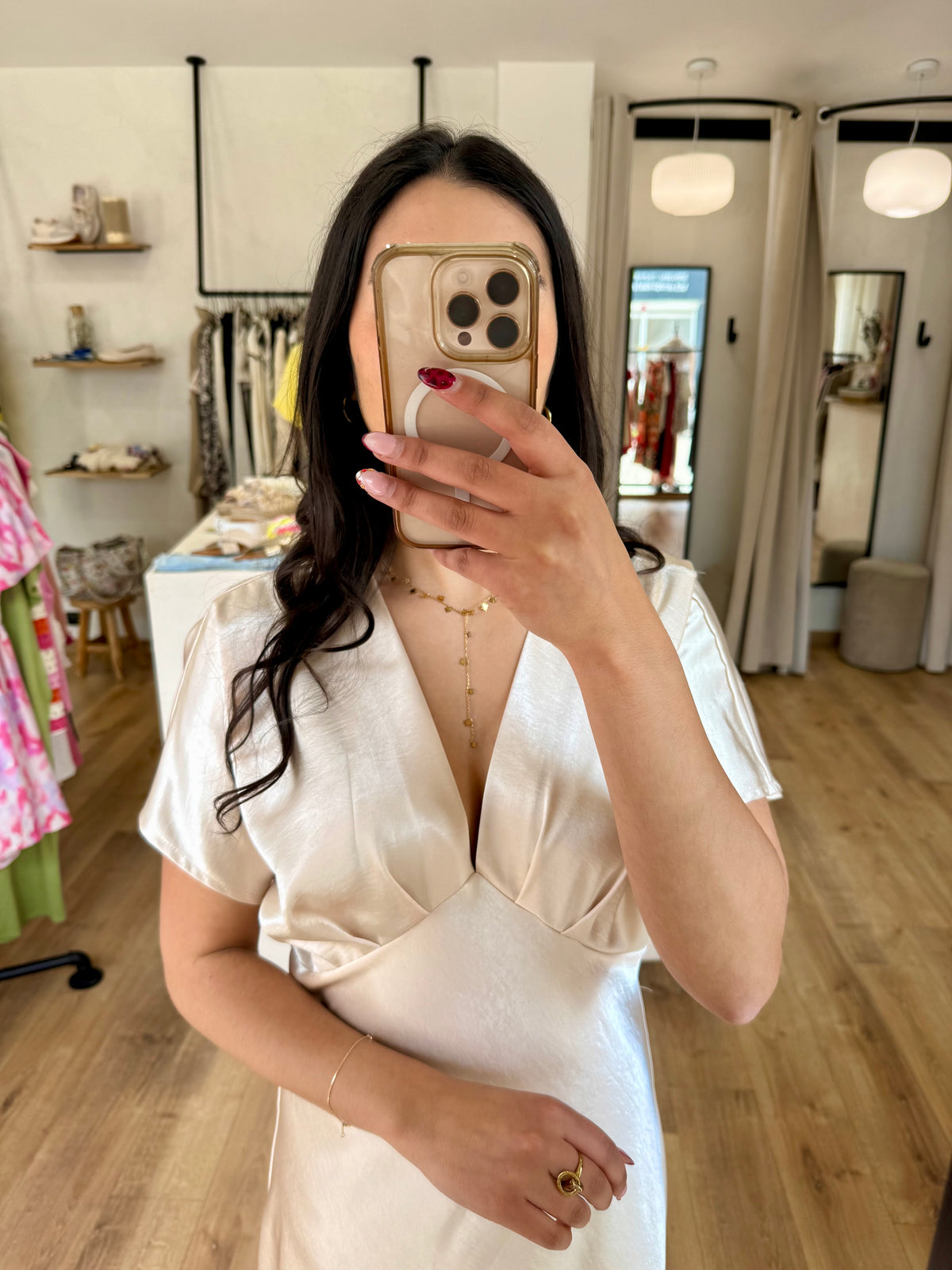 Robe longue champagne - Léna