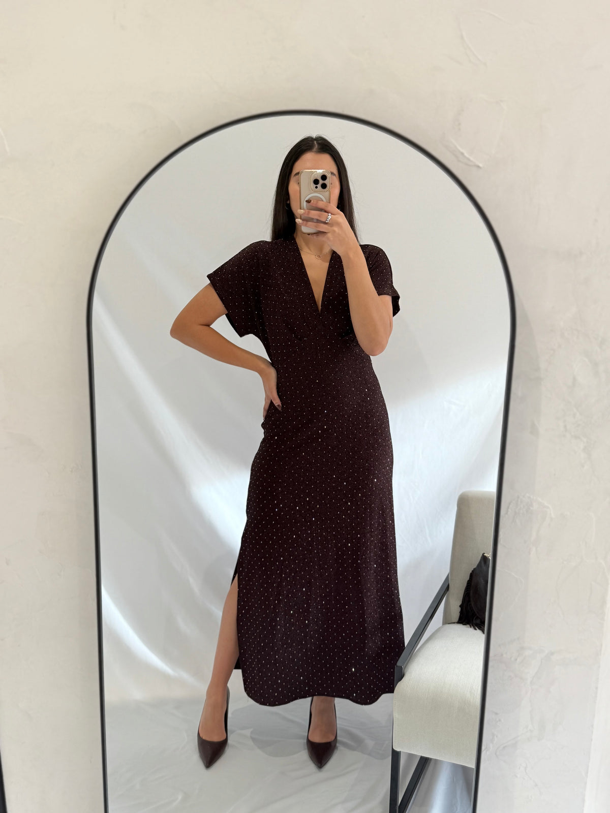 Robe choco paillettes - Aude