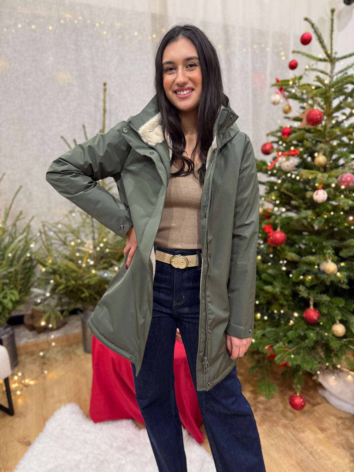 Parka fourré kaki - Astrid