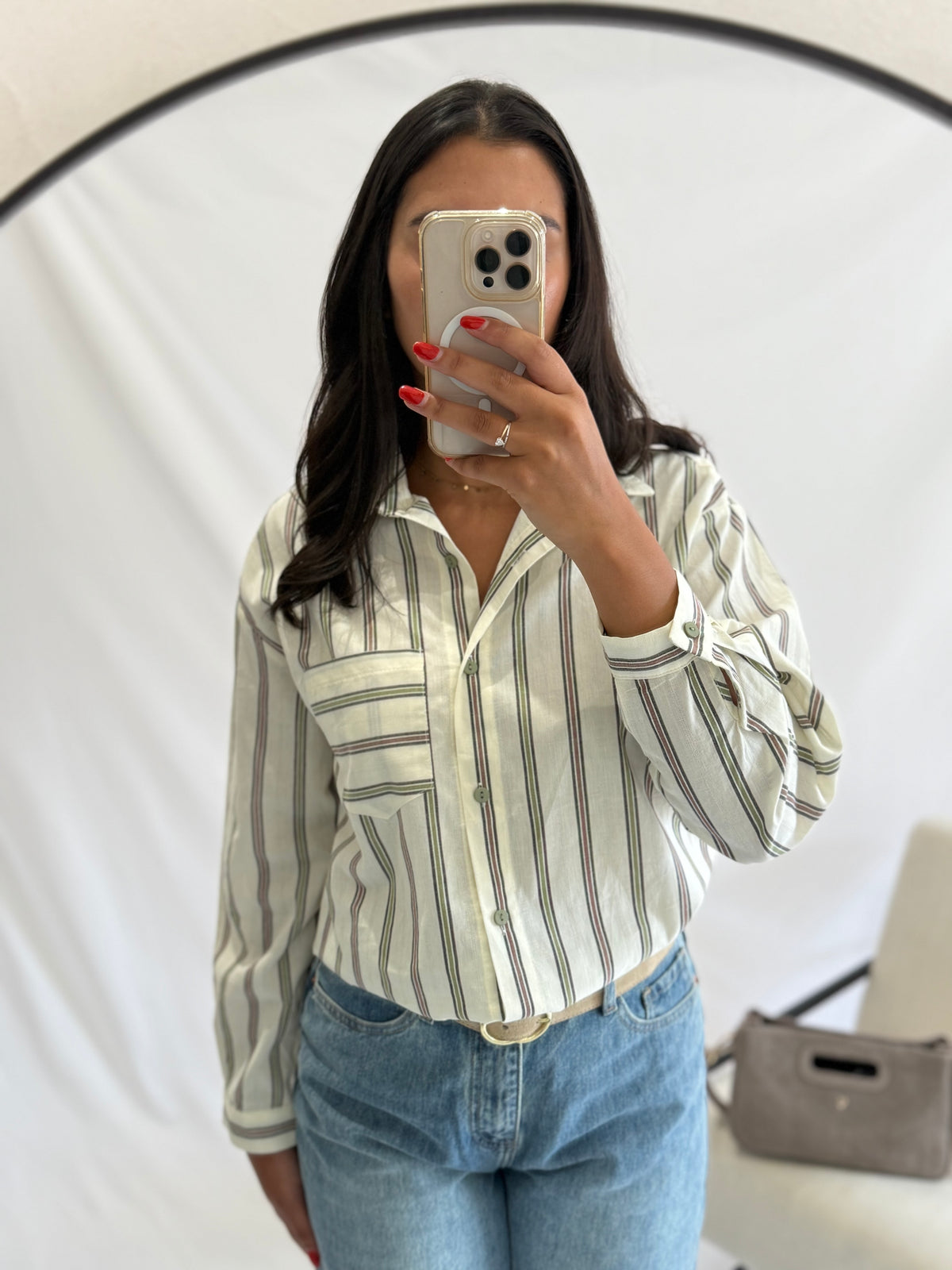 Blouse rayure beige - Nias