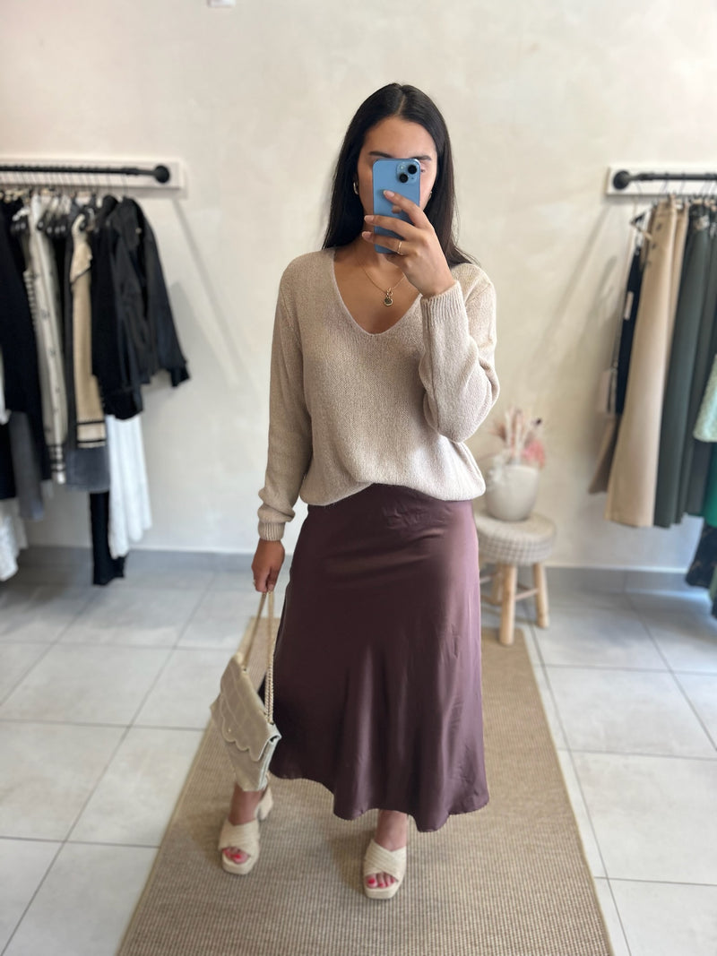 Pull Taupe - Nina