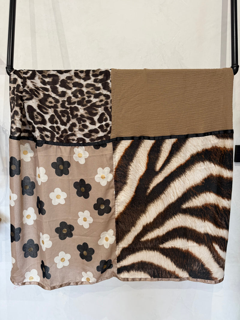 Écharpe léopard - Fleur