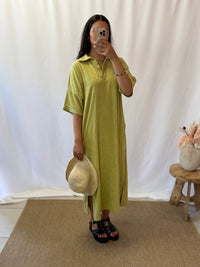 Robe éponge olive - Olivia