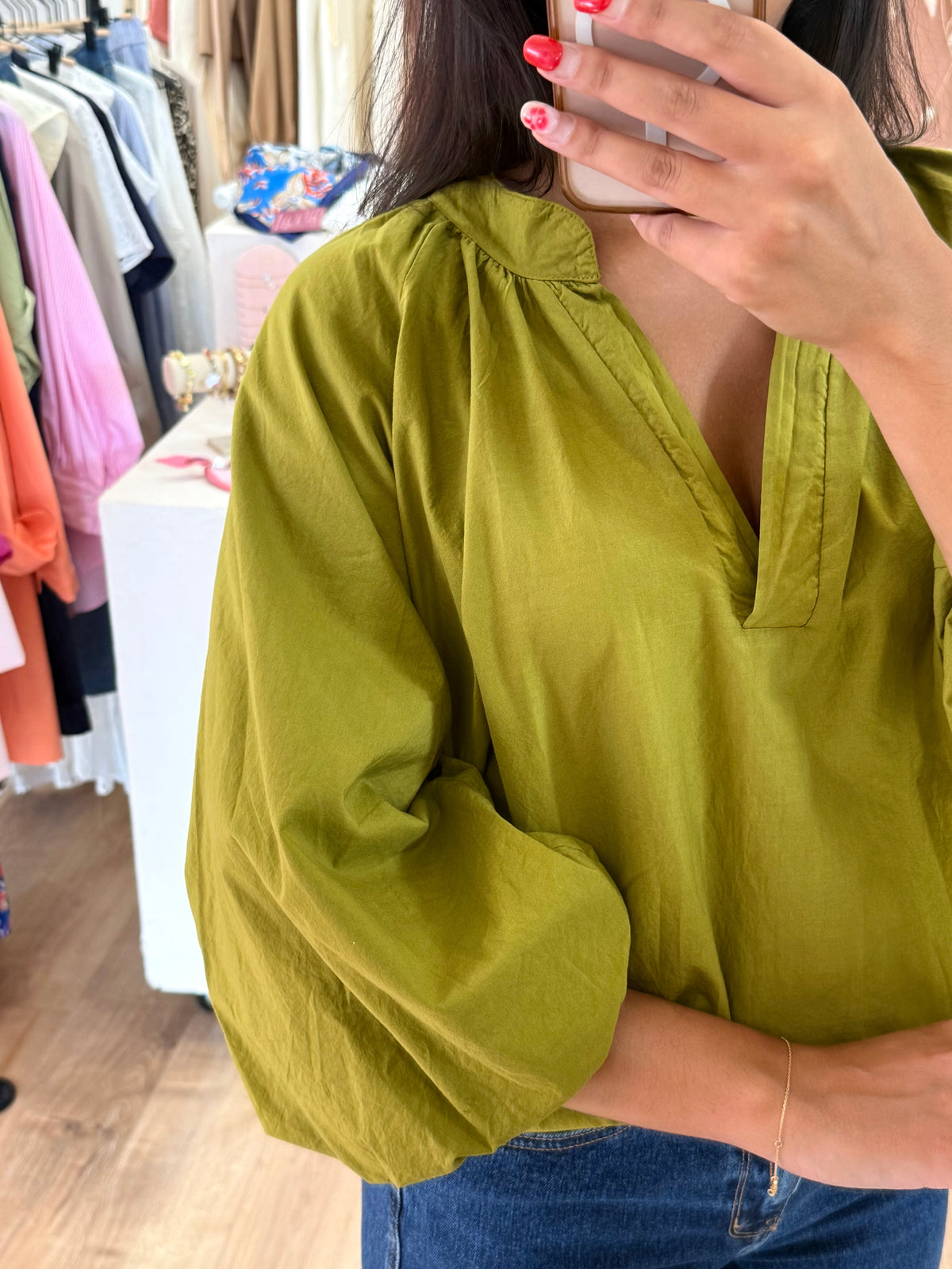Blouse olive - Lea