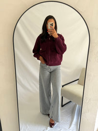 Veste maille - Prune