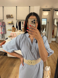 Robe marine - rayure