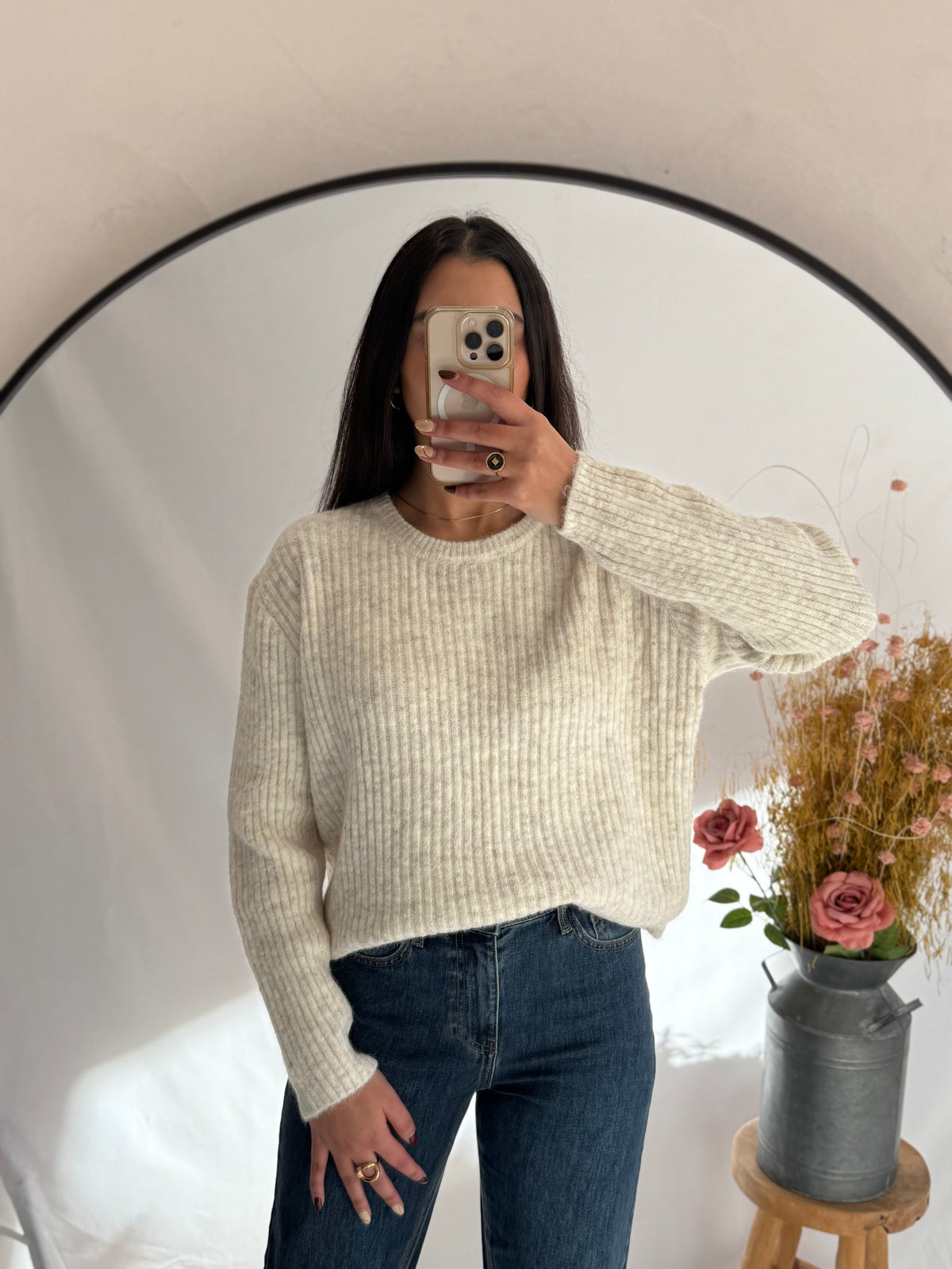 Pull avec col beige - Hugo