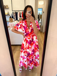 Robe longue rose - isora