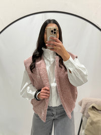 Gilet rose poudré  - ASTHER