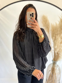 Blouse à pois noir - Opia