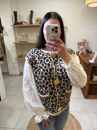 Gilet boutons Leopard - Alias